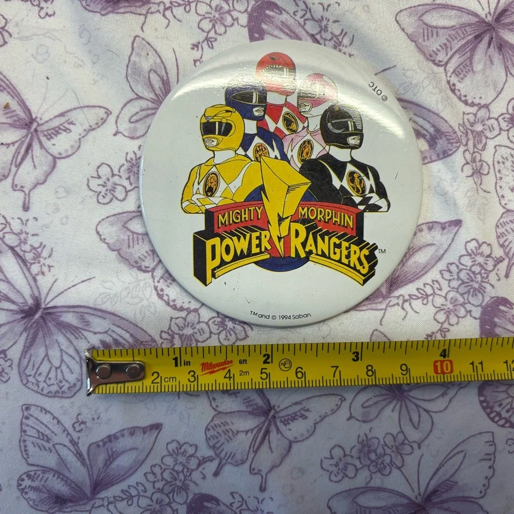 🗝️Vintage Power Rangers Button Pin - Picture 3 of 3